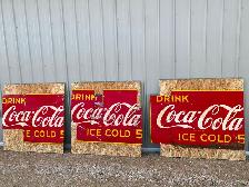 Coca-cola signs 1950, approx. 36" x 48" , some condition issues, - Photo 4