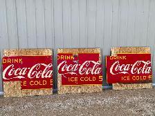 Coca-cola signs 1950, approx. 36" x 48" , some condition issues, - Photo 5