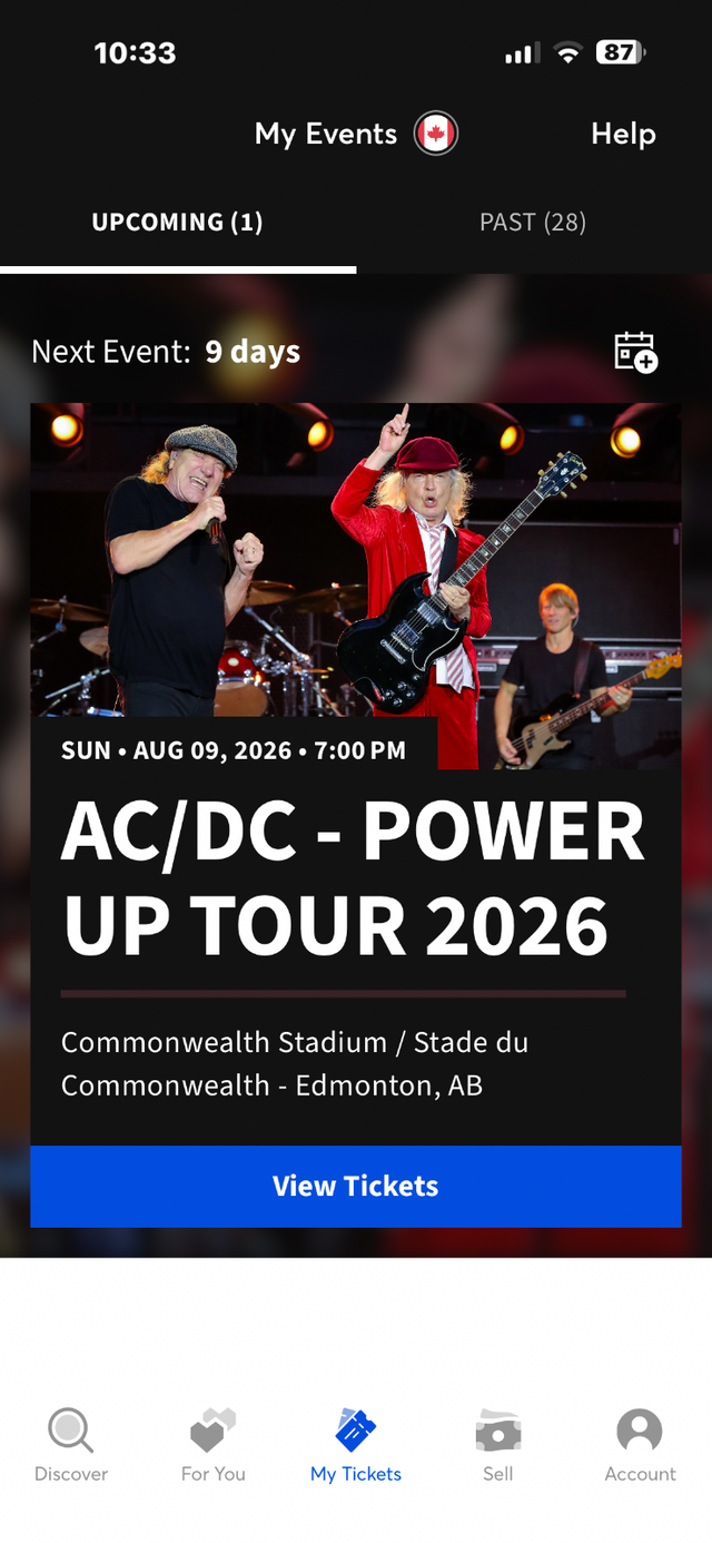 ACDC Floor Tickets