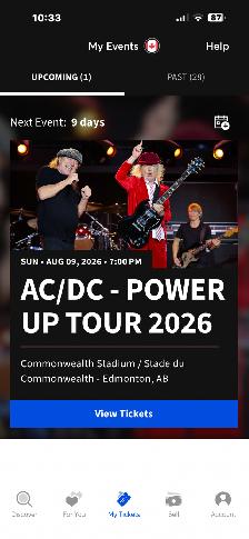 ACDC Floor Tickets