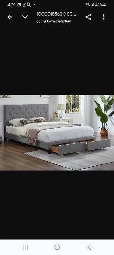 Deal- storage bed platform bed bed with drawers  queen be