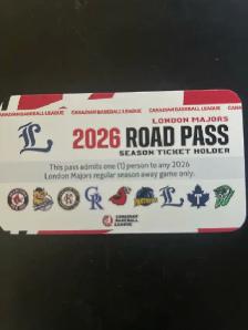 LONDON MAJORS 2026 ROAD PASS