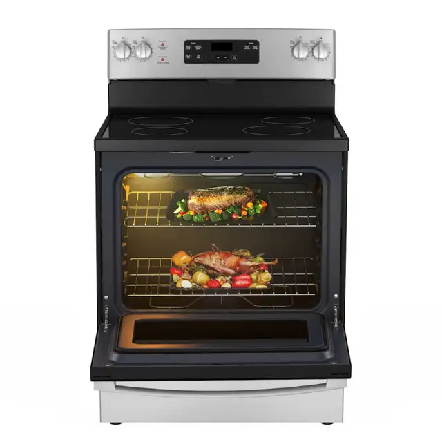 Ge 5 Cu Ft Stainless  Electric Range Jcbs630svss
