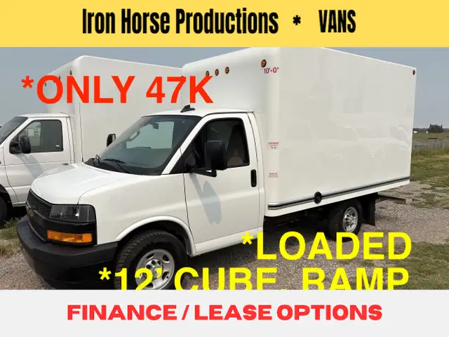2024 CHEVROLET EXPRESS 3500 12’ CUBE VAN RAMP LOADED CAN LEASE!