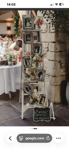 Wedding decor wood ladders