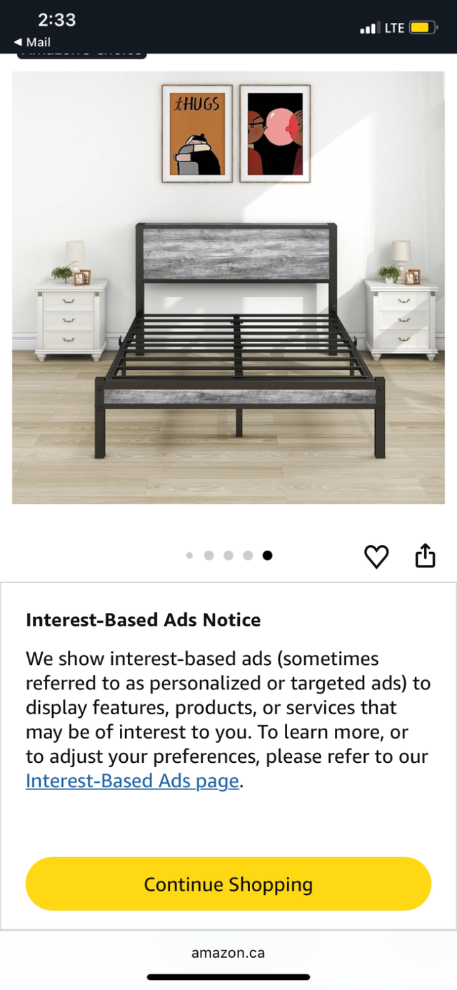 Double bed frame and dresser for sale-NO MATTRESS!!   $200