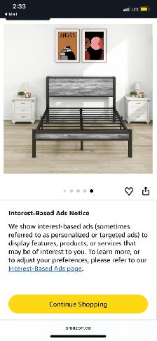 Double bed frame and dresser for sale-NO MATTRESS!!   $200