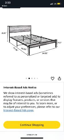 Double bed frame and dresser for sale-NO MATTRESS!!   $200 - Photo 2