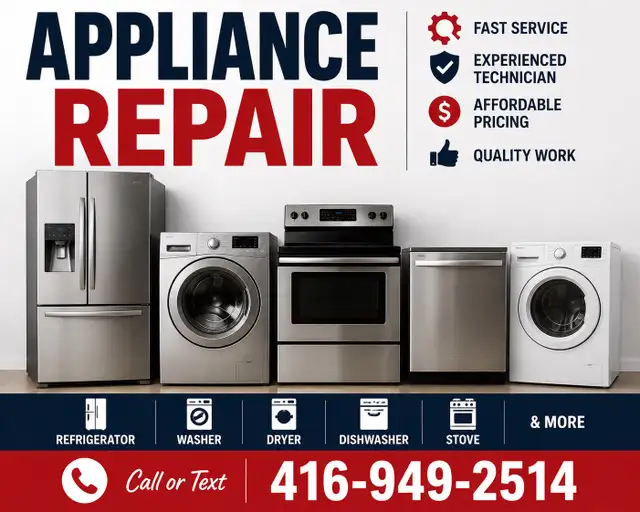 Fridge • Washer • Dryer Repair | 416-949-2514