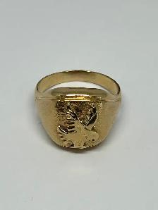 10K brushed Eagle Men’s Ring - Photo 4