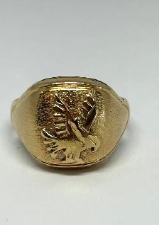 10K brushed Eagle Men’s Ring - Photo 5