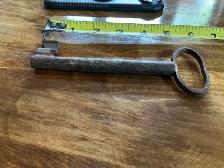Antique Cast Iron Skeleton Large Gate Key ! - Photo 3