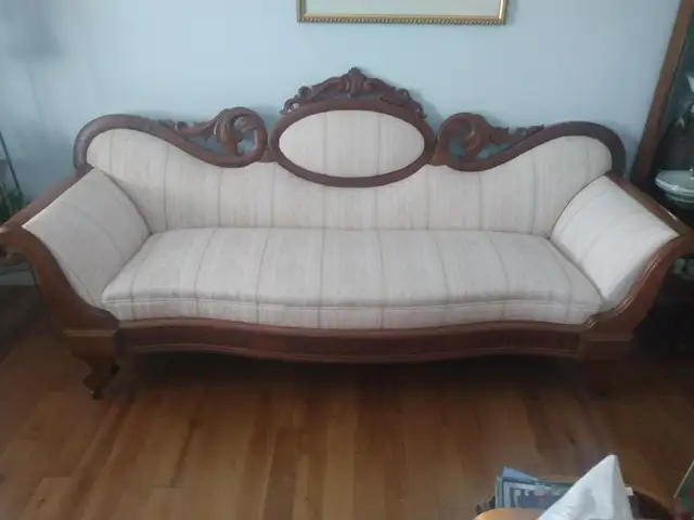 Victorian Antique Camel Back Couch For Sale