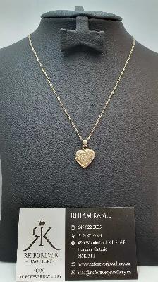 10 yellow gold chain & pendant / R 2