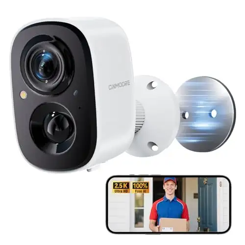 2.5K Wireless Magnetic Security Camera Outdoor WiFi AI Human...