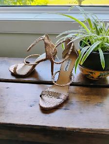 Steve Madden bronze heels for sale