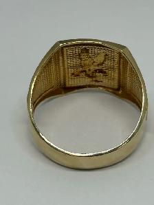 10k 2Tone Diamond Cut Eage Men’s Ring - Photo 6