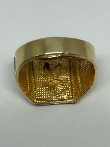10k 2Tone Diamond Cut Eage Men’s Ring - Photo 7