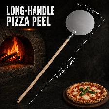 50' Long-Handle Pizza Peel – 12' Round Metal Paddle