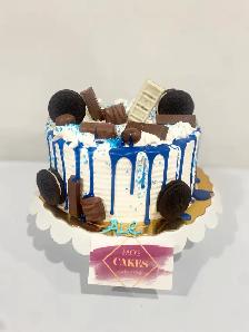 Blue drip cake, chocolate explition cake custom Cakes - Photo 3