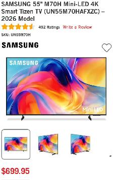 LG 65' QNED84B Series 4K UHD Mini-LED Smart TV