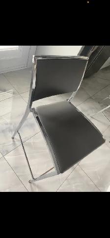 bar or Island Chairs set of 3  chrome and leather