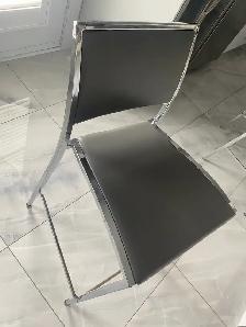 bar or Island Chairs set of 3  chrome and leather - Photo 3