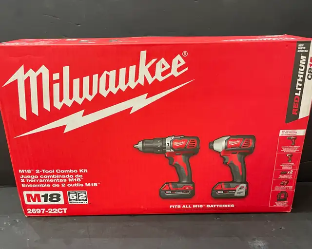 MILWAUKEE M18 2-TOOL COMBO KIT 2697-22CT