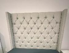 Grey Tufted Queen Bed Frame - Photo 2