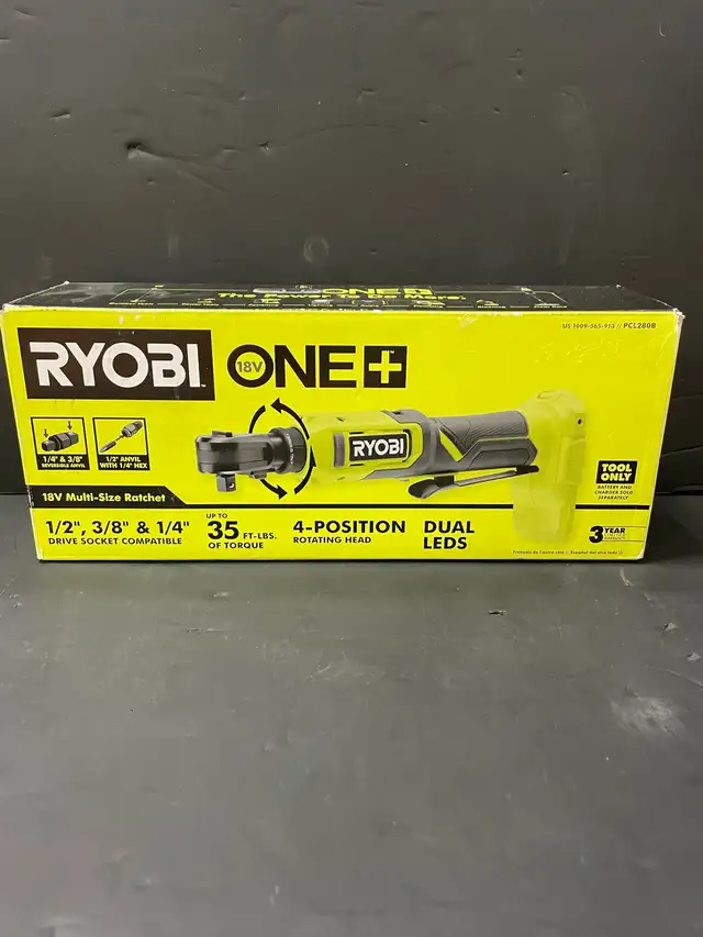 RYOBI 18V MULTI-SIZE RATCHET PCL280B