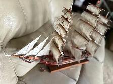ONE BEAUTIFUL HAND BUILT  19 CENTURY FRIGATE SHIP - Photo 3