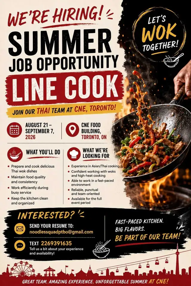 SUMMER LINE COOK @ CNE