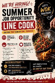 SUMMER LINE COOK @ CNE
