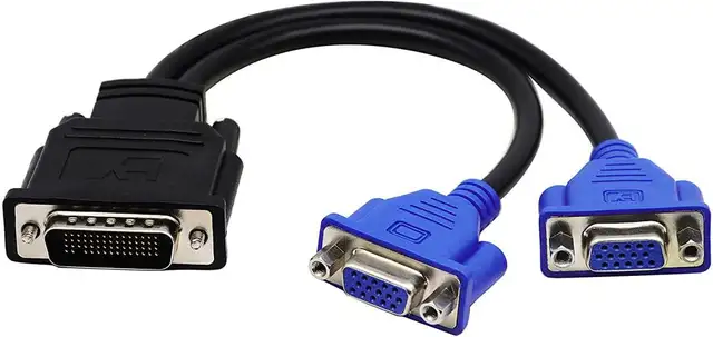DMS-59 Male to Dual VGA Female Video Card Adapter
