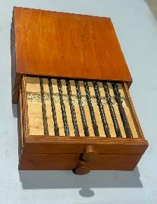 Vintage Steel Auger Set In Handmade Wooden Box - Photo 3