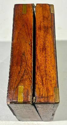 Antique Victorian Era Rosewood Writing Box (w Brass Accents) - Photo 7