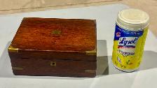 Antique Victorian Era Rosewood Writing Box (w Brass Accents) - Photo 9