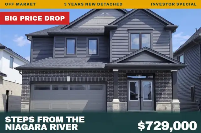 OFF MARKET MODERN DETACHED HOME IN NIAGARA FOR $729,000 DEAL!