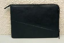 Decoded Black Leather Sleeve Case with Padded Interior (New)