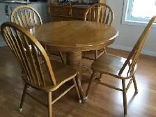 OAK TABLE & CHAIR SET FOR SALE - Photo 2