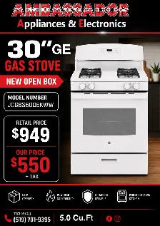 NEW 30" GE GAS Range Stove
