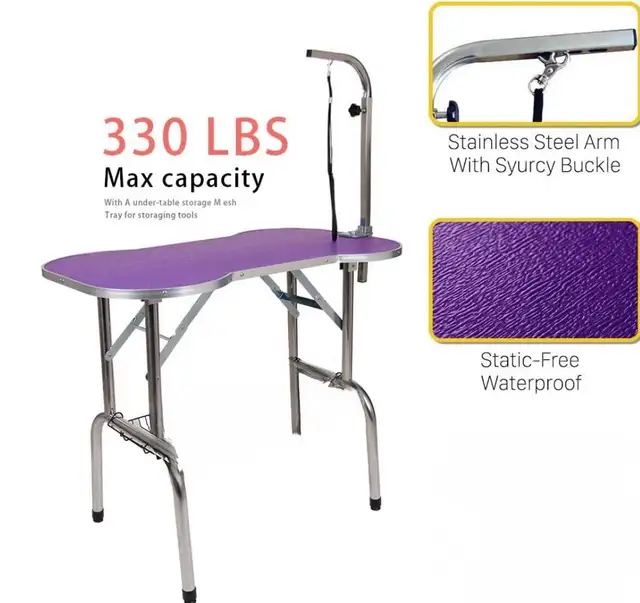 Bone Shaped  (Purple Coloring) $95Grooming Table