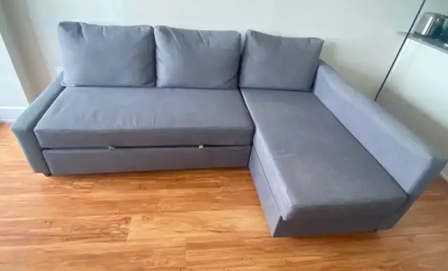 IKEA FRIHETEN Sleeper Sectional Sofa with Storage – Excellent