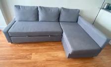 IKEA FRIHETEN Sleeper Sectional Sofa with Storage – Excellent