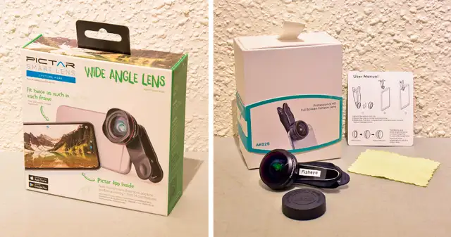 18mm Wide Angle   Fisheye Phone / Tablet Clip-on Lenses (new)