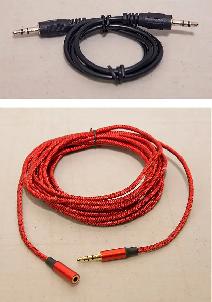 2-foot Aux Cable   13-foot Headphone Extension Cable (New)