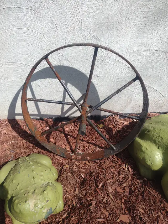 Antique 19 inch metal wheel
