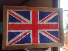 35 x 23 1/2 framed Union Jack flag - Photo 7