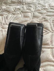 Bottes hautes noires, au-dessus du genou, à mollet larges - Photo 5