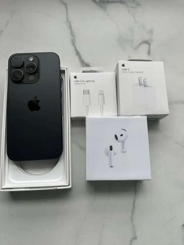 iPhone 15 Pro 128gb AirPods/Charger Pkg   Delivery